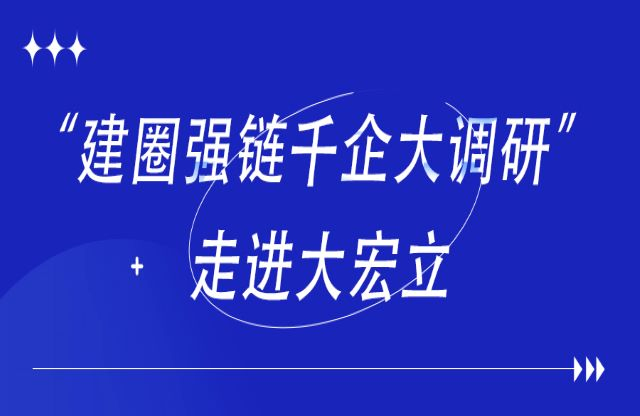 首站“建圈強(qiáng)鏈千企大調(diào)研”活動(dòng)走進(jìn)大宏立